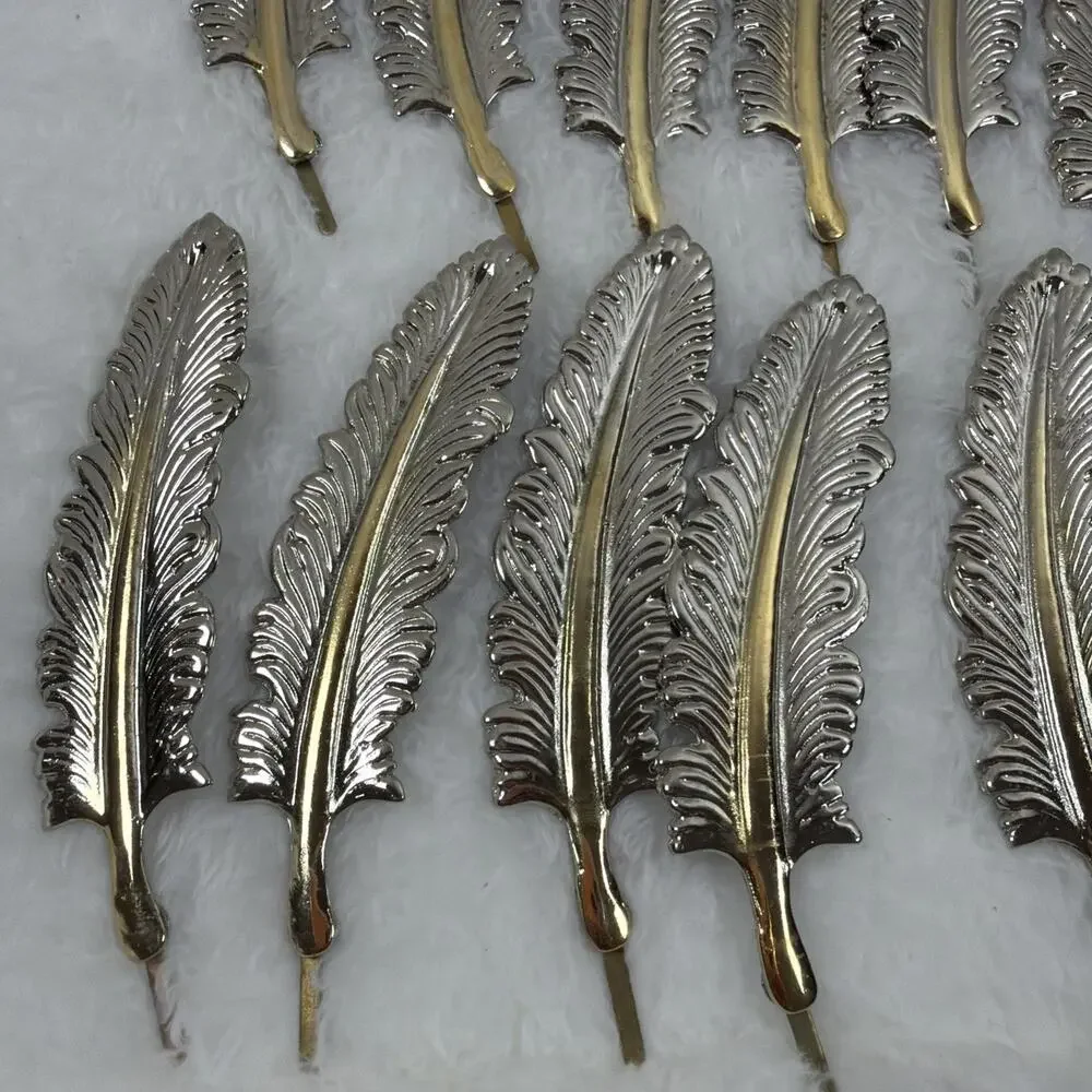 Metal Silver / Gold Feather Hat Pin - Western Style – Inspired Look